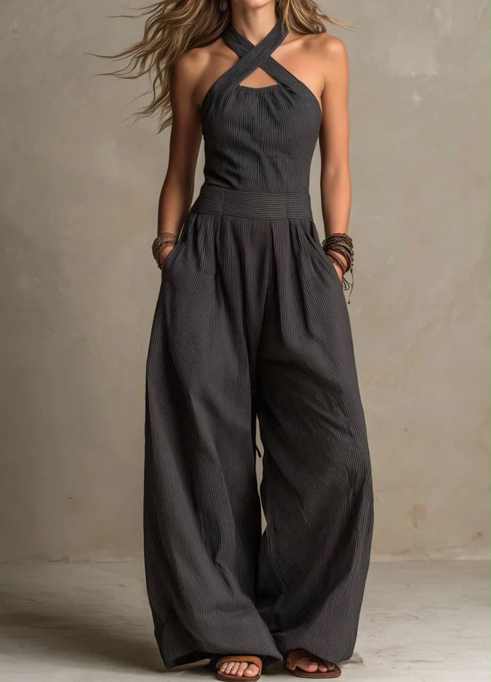 Clara · Mono con un elegante escote cruzado