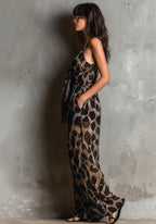 Leire · Mono halter fluido con estampado en contraste